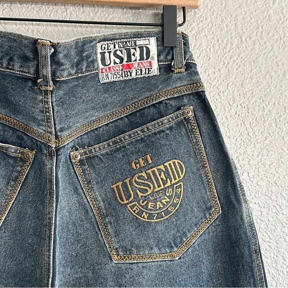 80's Vtg GET USED by Elie Denim Jeans High Waist Tapered Baggy Style Women's 28 - Picture 9 of 9